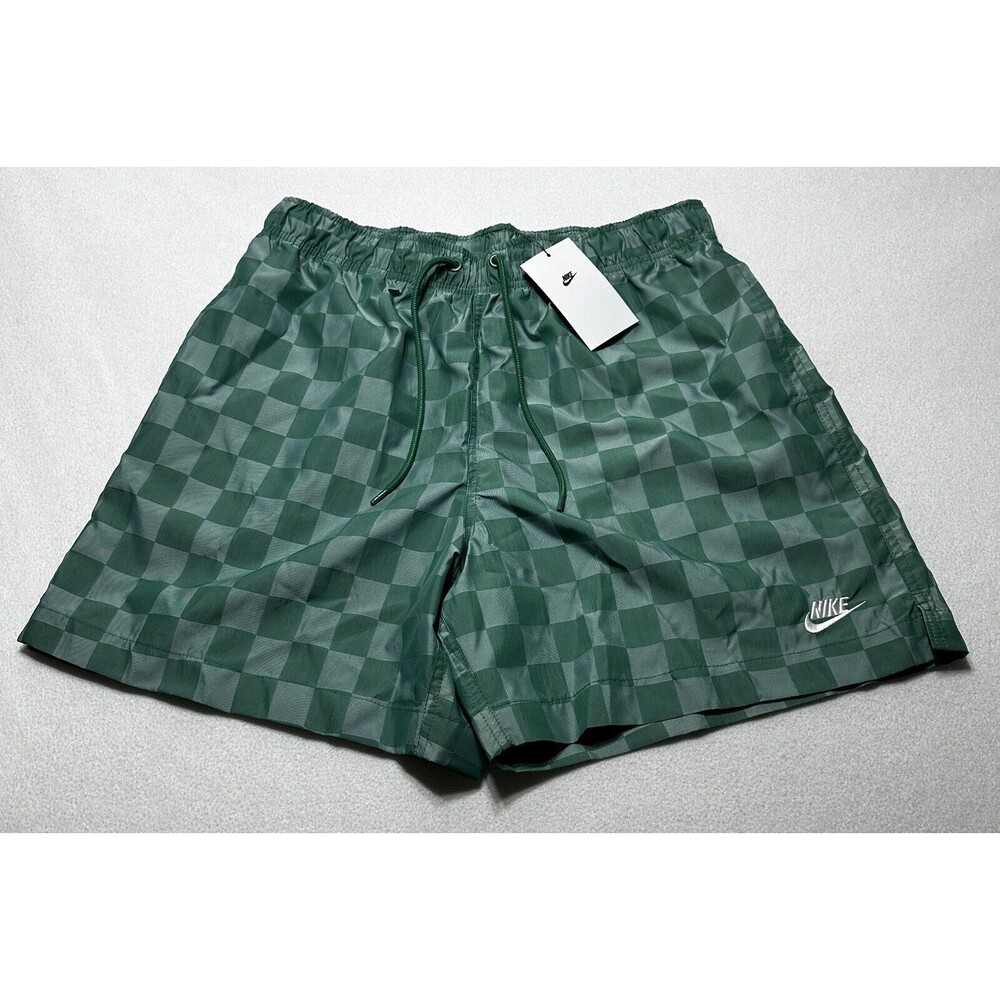 Nike Green Checkered Athletic Shorts